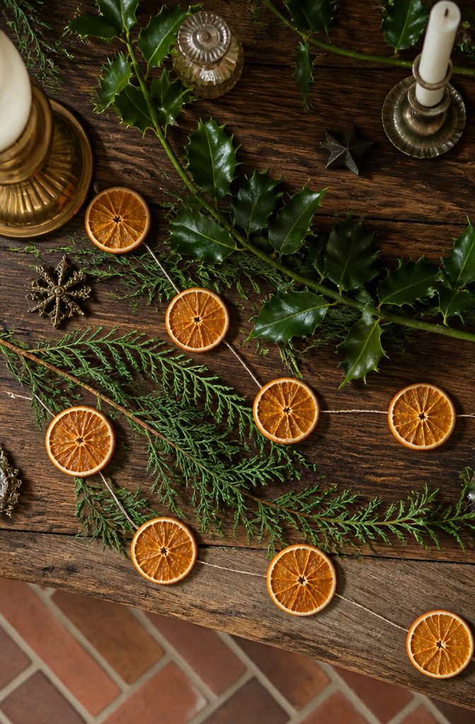 20 Easy Christmas Decor DIY Ideas for a Homemade Holiday 9 Sliced oranges drying on a rack for garland making.