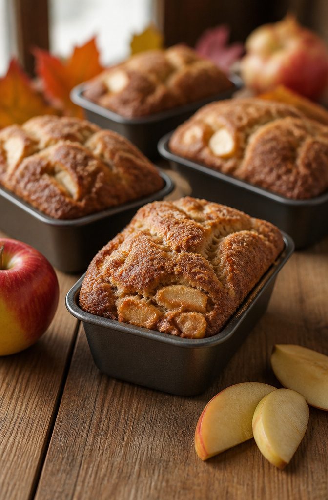 Easy Cinnamon Apple Bread: A Simple Loaf Recipe for 2026 8 Three mini loaves of cinnamon apple bread on a countertop.