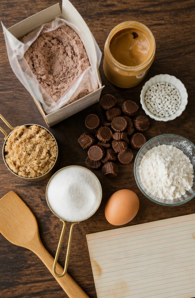 Ingredients displayed for Halloween spider cookie recipes.