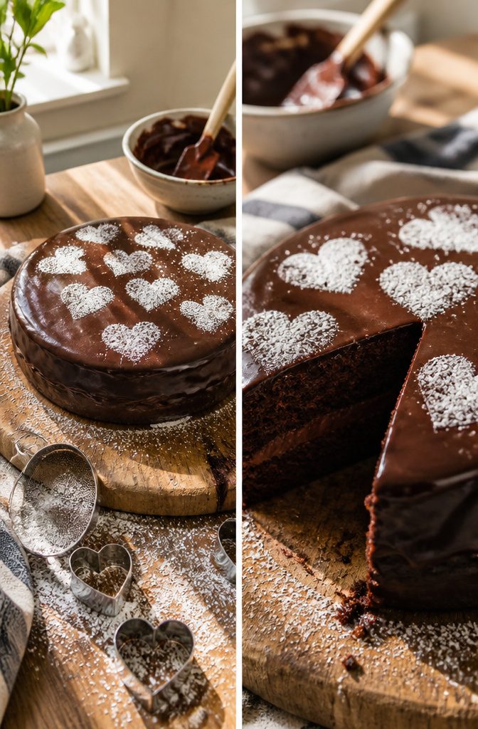 15 Simple Cake Decorating Ideas for 2026 — No Piping Required 10 A cake with powdered sugar stenciled using metal cookie cutters.