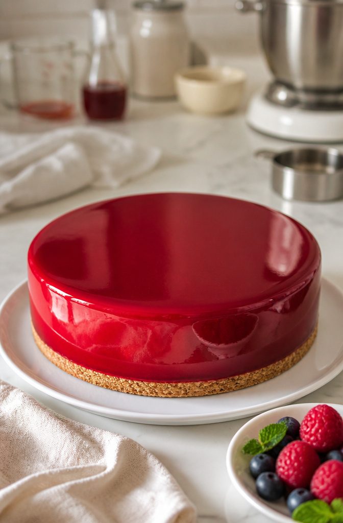 15 Simple Cake Decorating Ideas for 2026 — No Piping Required 13 A cake covered in a shiny mirror glaze.