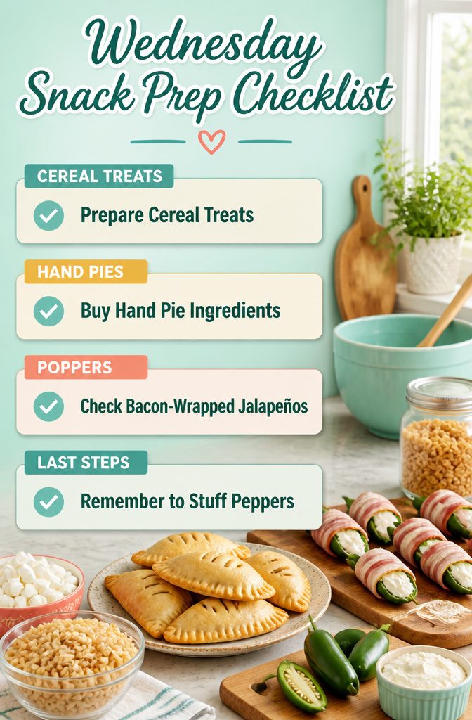 16 Wednesday Snack Ideas for 2026: Dark, Sweet and Savory 20 A prep checklist for making snacks ahead of a gathering.
